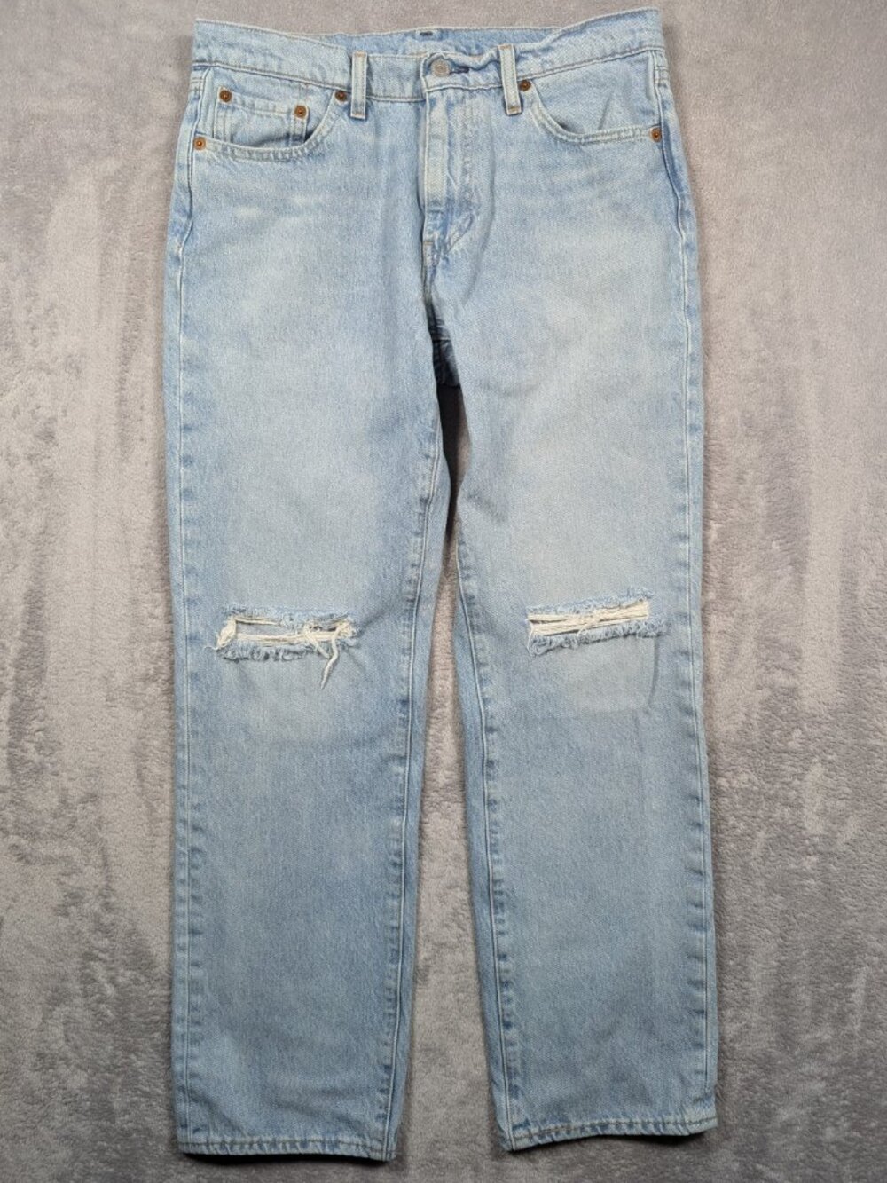 Levis 541 Athletic Tapered Fit Jeans Mens 30x30 Light Wash Distressed Denim